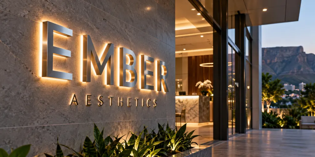 03 halo lit stainless steel letters (illustrative image)