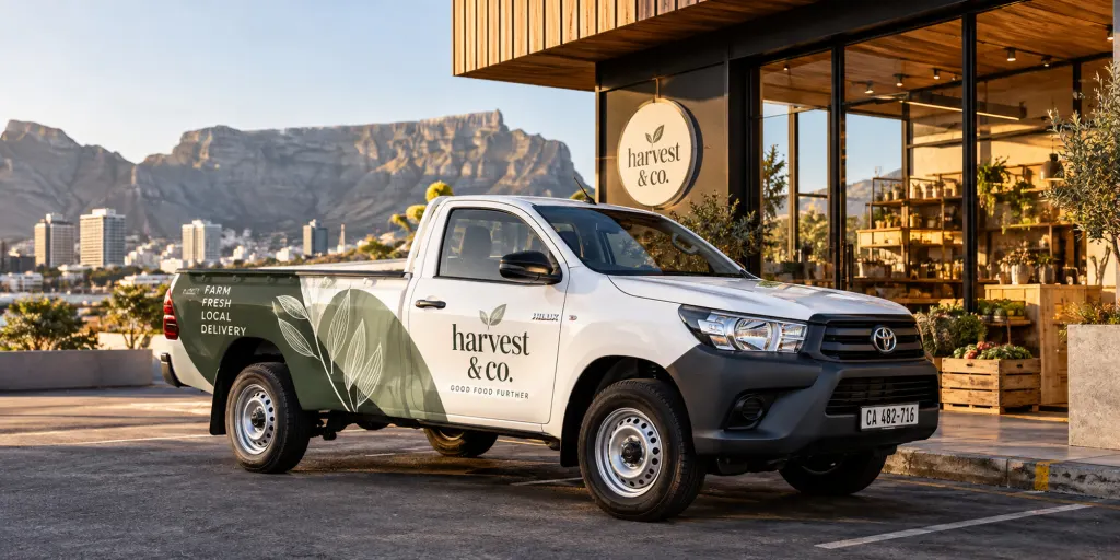 17 branded delivery bakkie (illustrative image)