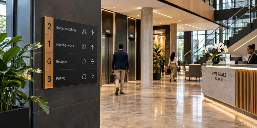 21 indoor wayfinding signage (illustrative image)