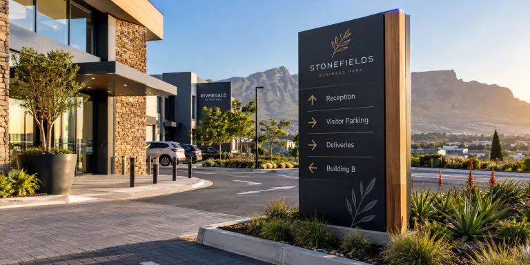 22 outdoor directional signage (illustrative image)