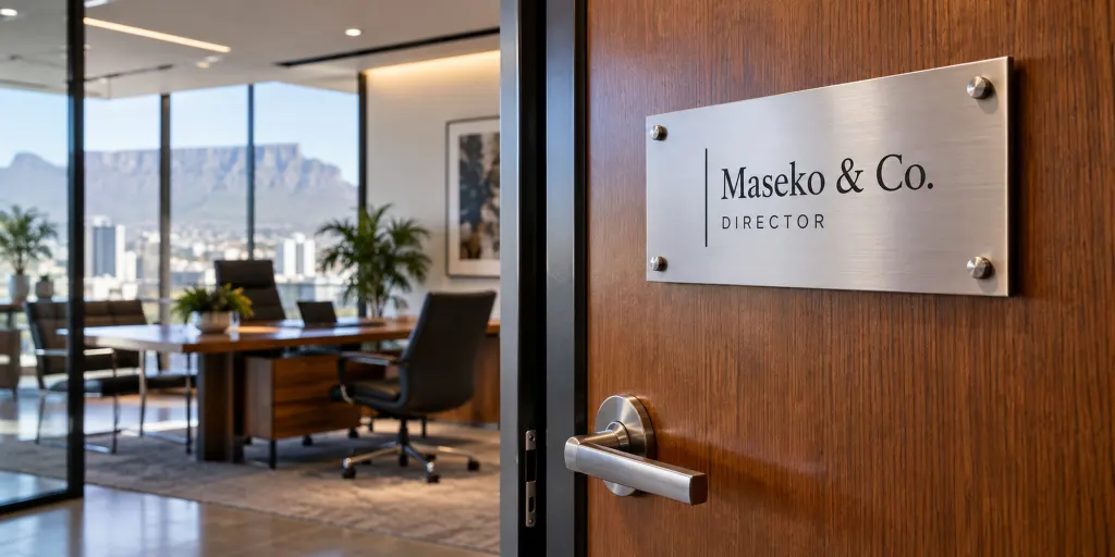 28 office door nameplates (illustrative image)