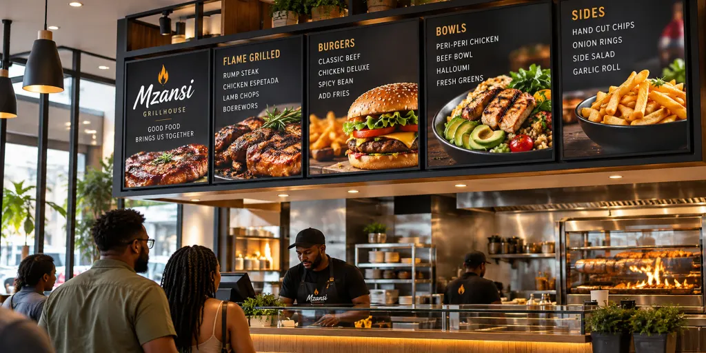 31 restaurant menu boards (illustrative image)