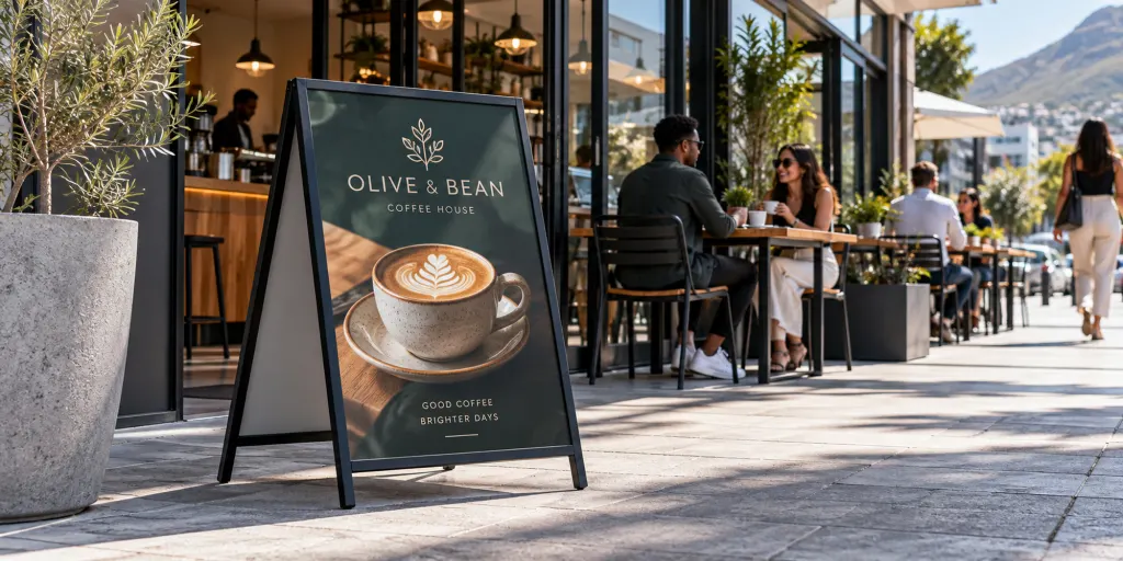 33 a frame pavement sign (illustrative image)