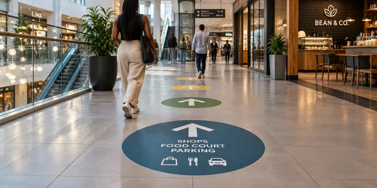 38 floor graphic wayfinding (illustrative image)